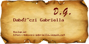 Dabóczi Gabriella névjegykártya