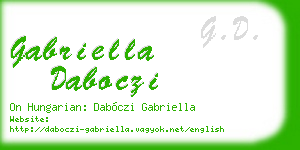 gabriella daboczi business card