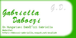 gabriella daboczi business card